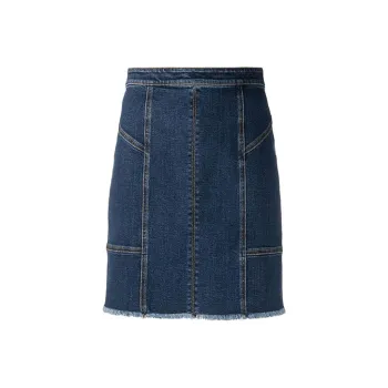 Alexander McQueen Denim Short Skirts Women's Blue