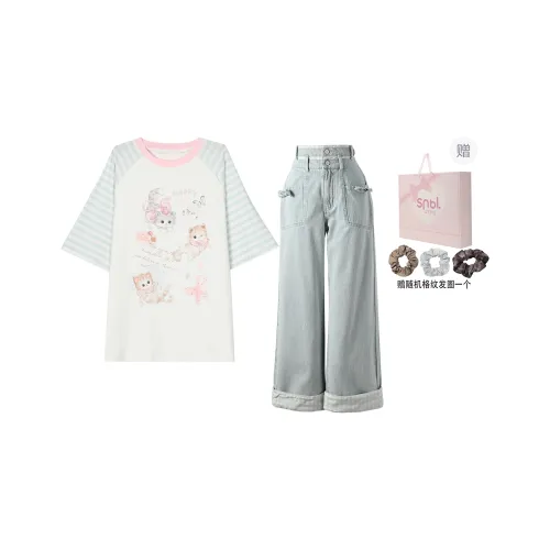 SNBL Casual Suit Women's Pants+T Shirt