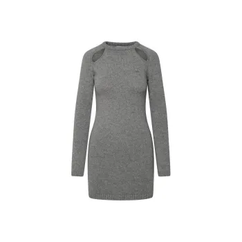 CHIARA FERRAGNI Cut-Out Crewneck Knitted Mini Dress