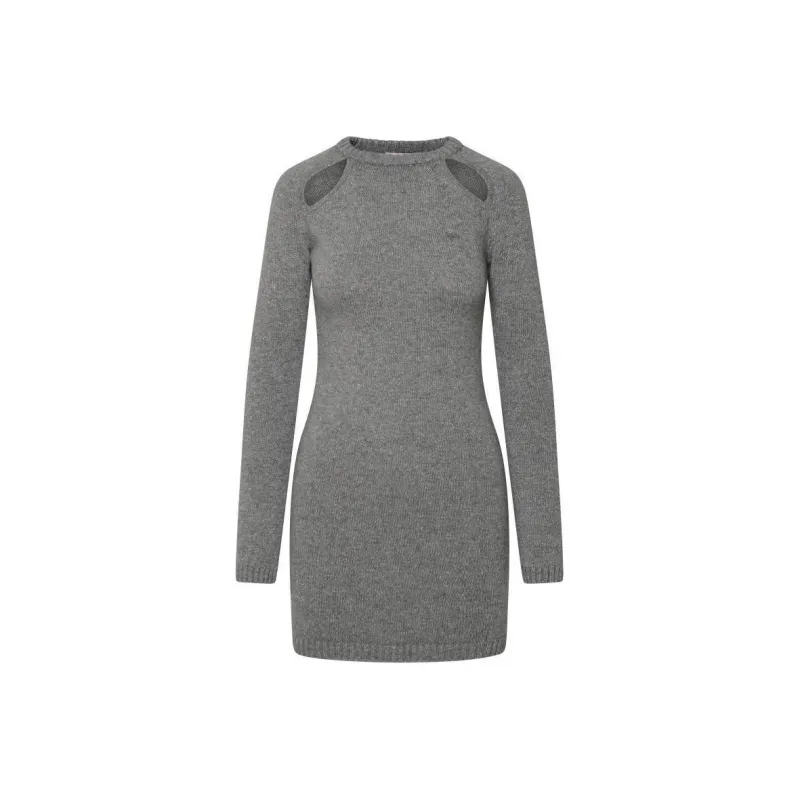 CHIARA FERRAGNI Cut-Out Crewneck Knitted Mini Dress-0