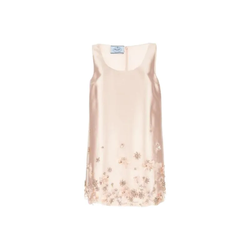 PRADA Embellished Sleeveless Mini Dress-0