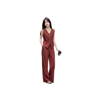 Mo Han Yi Mei Casual Suit Women's Red Wine