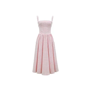 HOUSE OF CB Vivien Slip Dress Women's Strawberry/Cream Strawberry