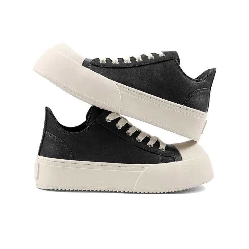 Mo Xu Oreo Base Slip Resistant Low Top Skateboard Shoes Unisex Black-1