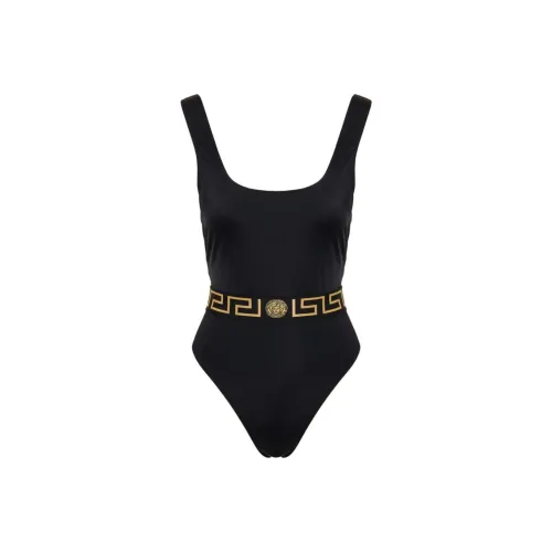 VERSACE Greca One Piece Swimsuit 'Black/Gold'
