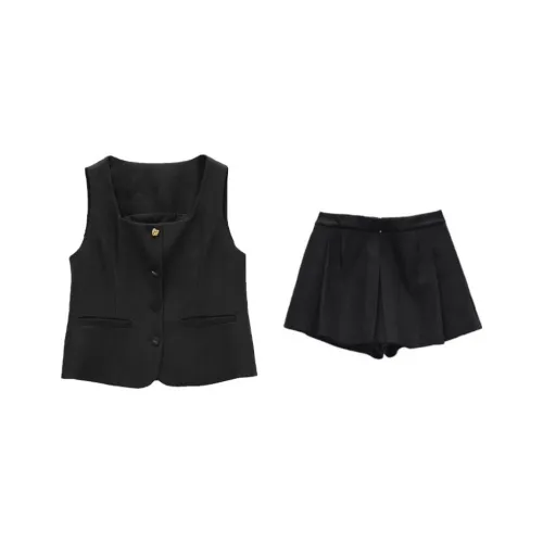 VERA VEINS Casual Suits Women's Classic Black