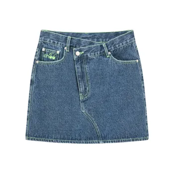 CHUU Denim Short Skirts Women's Dark Denim Blue