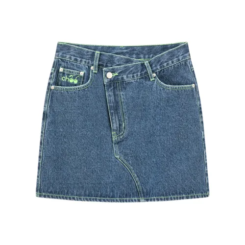 CHUU Denim Short Skirts Women's Dark Denim Blue