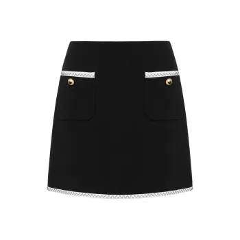 MOSCHINO Heart Buttoned Mini Skirt