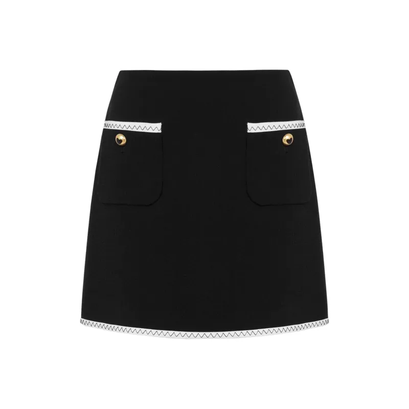 MOSCHINO Heart Buttoned Mini Skirt-0