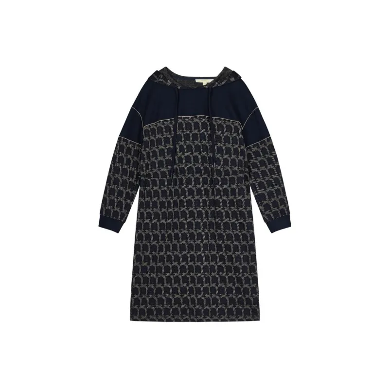 XII BASKET Long Sleeved Dresses Women's Navy Blue-0