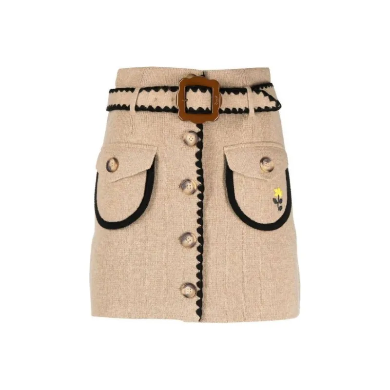 CORMIO Helga 3.0 Belted Knitted Mini Skirt-0