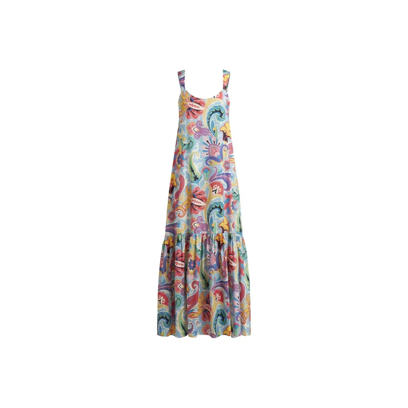 ETRO Paisley Printed Long Tiered Dress-0