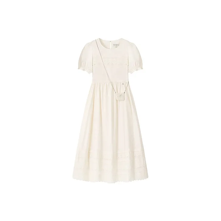 Teenie Weenie Short Sleeved Dress Women's Khaki-0