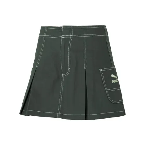 PUMA SS24 Casual Short Skirts Women's Green