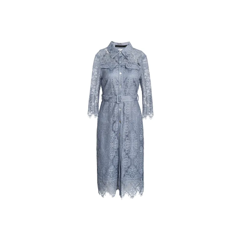 ROEYSHOUSE Long Sleeved Dresses Women's Dusty Blue-0