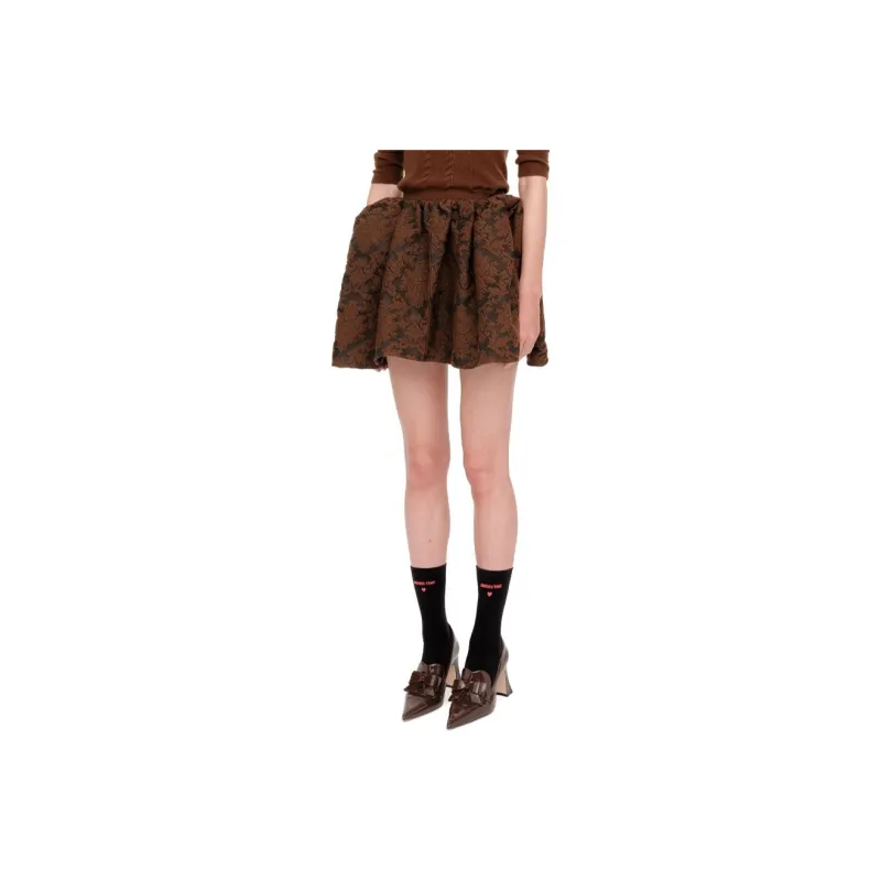 SHUSHUTONG PF24 Casual Short Skirts Women's Brown-0