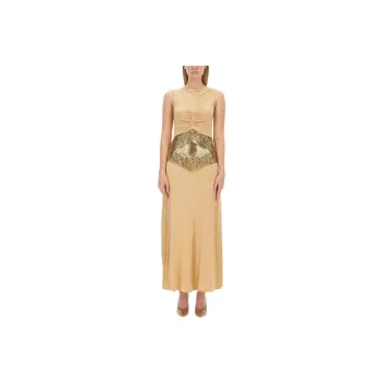 Paco Rabanne Ruched Detailed Midi Dress