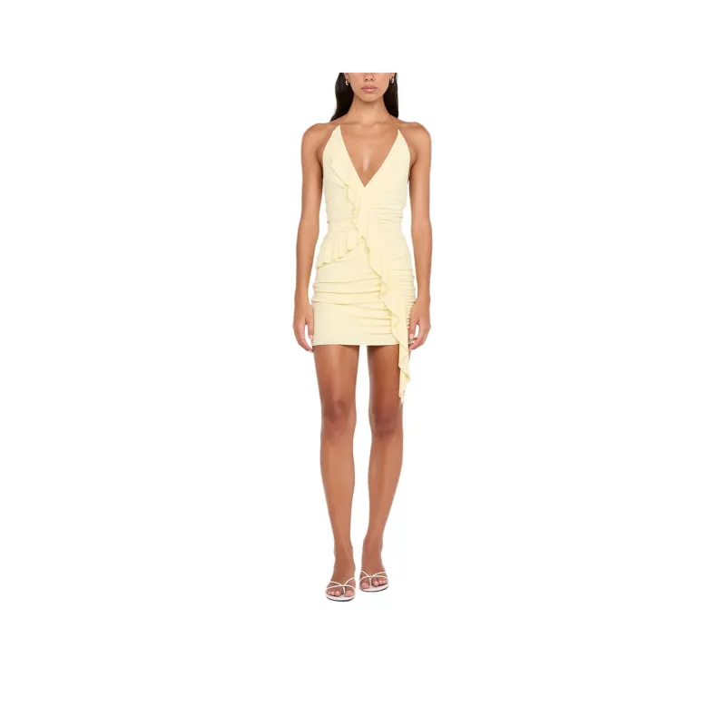 BEC+BRIDGE MARNIE MINI DRESS Slip Dress Women's BUTTER/Butter-0