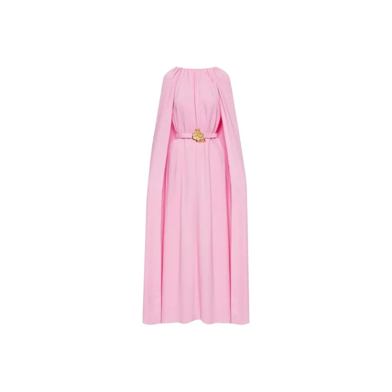 OSCAR DE LA RENTA Floral-appliqué Cape Gown-0