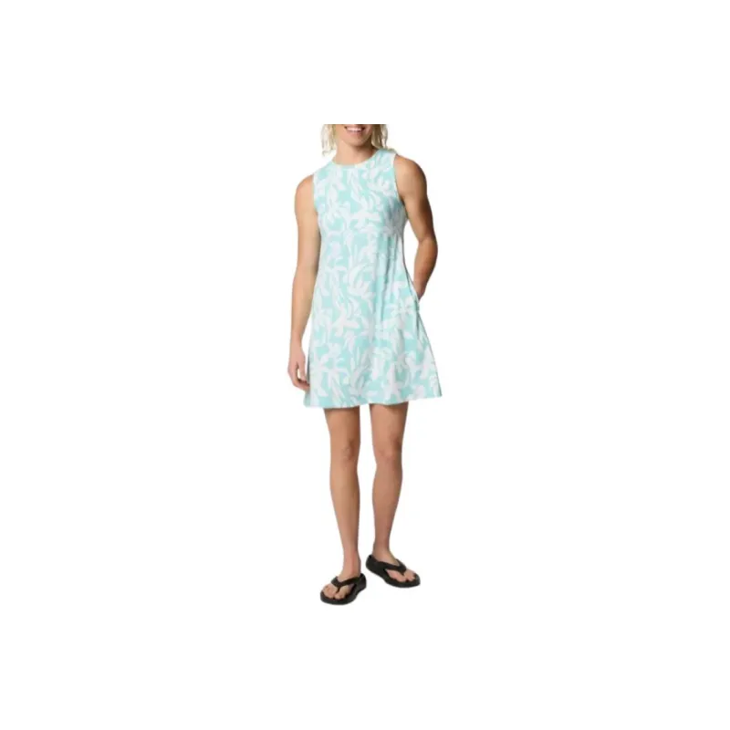 Columbia PFG Freezer Sleeveless Dress Women's White/Blue-0