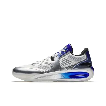 Anta KT10 Cushioning, Slip Resistant, And Abrasion Resistant Low Top Basketball Shoes Men's White Silver