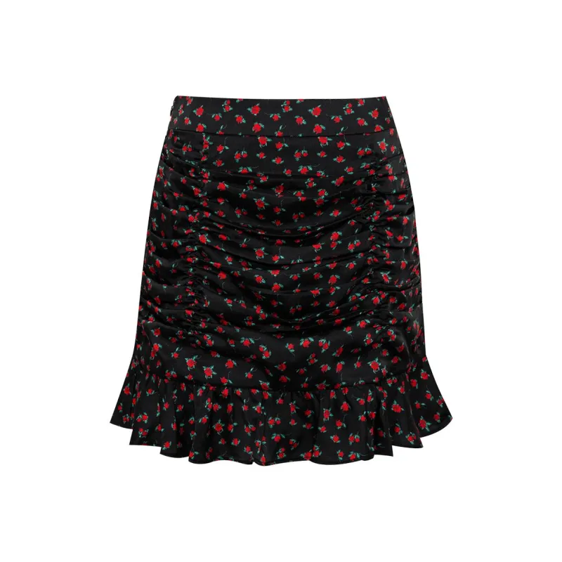 Hush Puppies Casual Short Skirts Women's Black Red-0