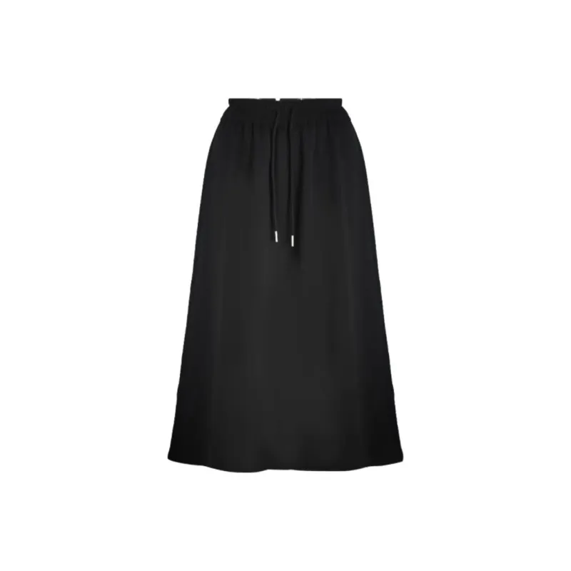 Little pull Casual Long Skirts Women's Black-0