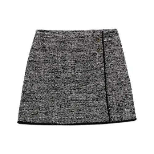 ZARA Casual Short Skirts Women's Zebra Print Gray