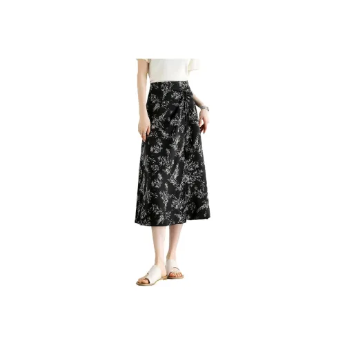 SENTUBILA Casual Short Skirts Women's Black With nera Floral