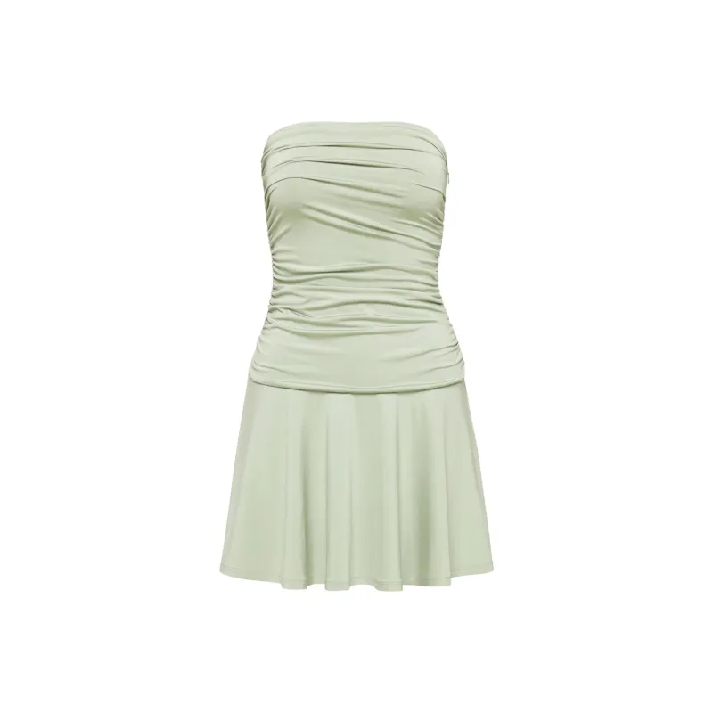 ARITZIA Ten Socialista Dress Sleeveless Dress Women's Silver Sage Green/Silver Sage Green-0