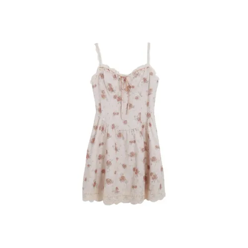 MUSTOFF Slip Dress Women's Camel