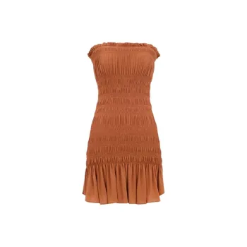 SAINT LAURENT Sleeveless Dress Women's Orange