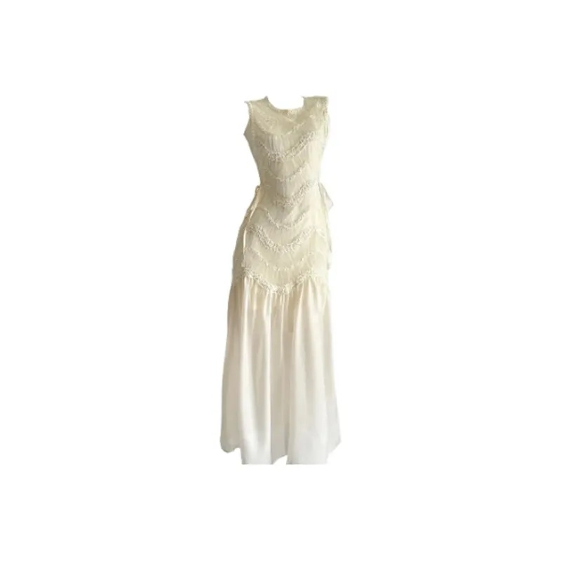 ECNR Sleeveless Dress Women's Apricot-0
