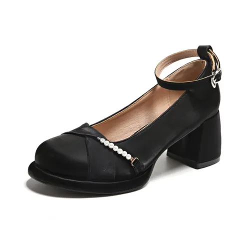 Be Good French Sweet Style, Comfortable Chunky Heel High Heels 6cm Women's