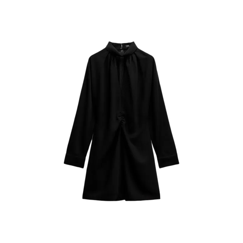 ZARA Long Sleeved Dress Women's Black-0