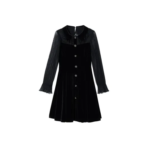 NINE WEST Long Sleeved Dresses Women's Black