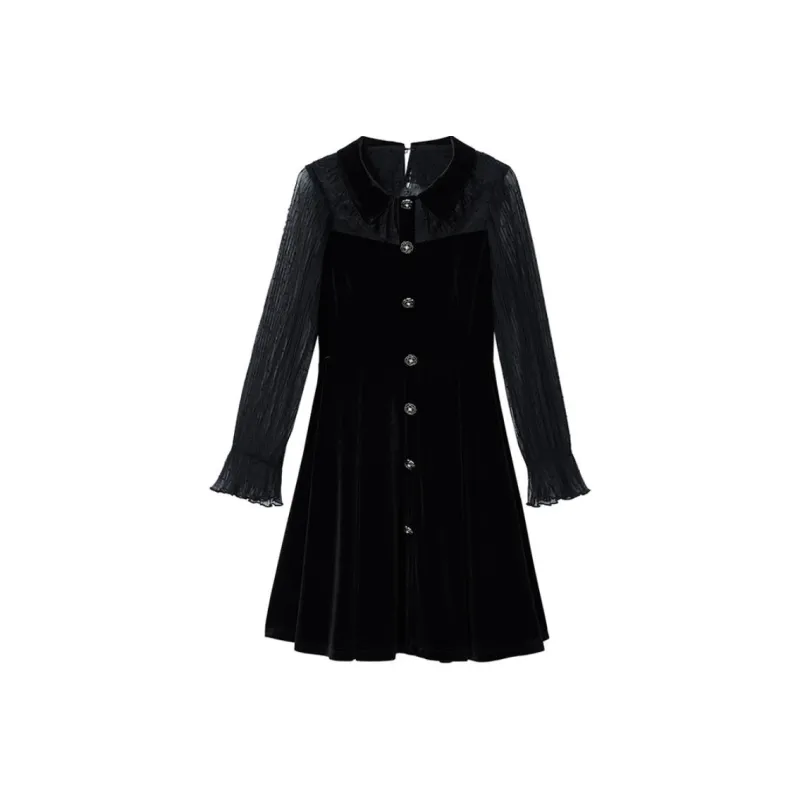 NINE WEST Long Sleeved Dresses Women's Black-0