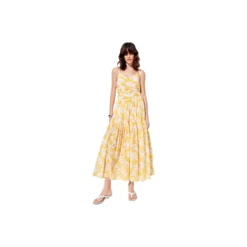 MO&CO Slip Dresses Women's Floral Yellow