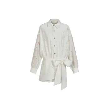 QYPRF Long Sleeved Dress Women's White