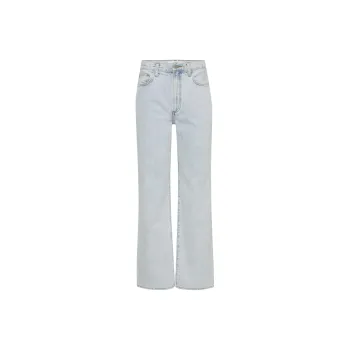 ARITZIA Denim Forum The Farrah Hi-Rise Wide Jean Jeans Women's Bleach Bleu/White Blue