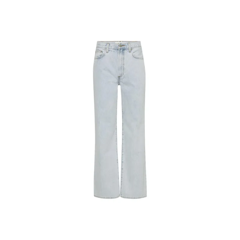 ARITZIA Denim Forum The Farrah Hi-Rise Wide Jean Jeans Women's Bleach Bleu/White Blue-0