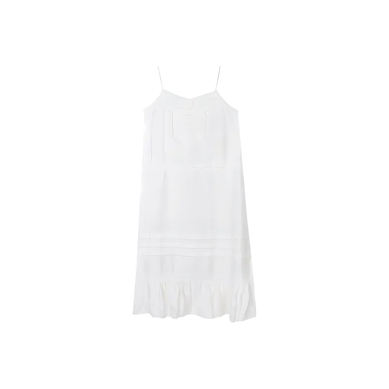 XINBANGBANG Slip Dresses Women's Beige-0