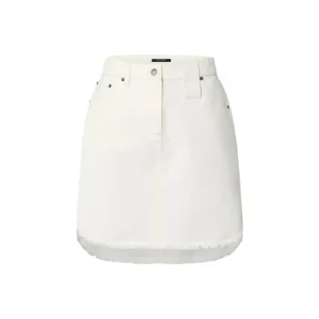 LOUIS VUITTON Frayed Hem Denim Skirt