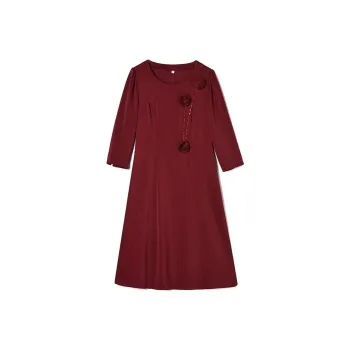 Mapping Long Sleeved Dress Women's Red