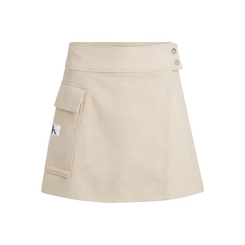 CALVIN KLEIN Casual Short Skirts Women's Beige