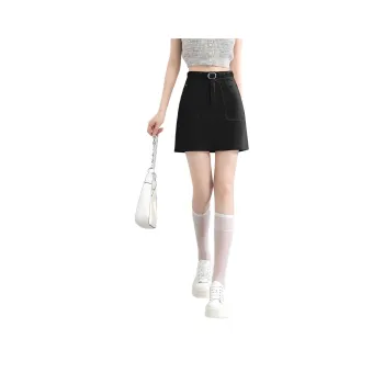 TERRE BLEUE Casual Short Skirts Women's Black