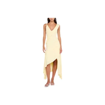 BEC+BRIDGE MARNIE ASYM DRESS Slip Dresses Women's BUTTER/Yellow