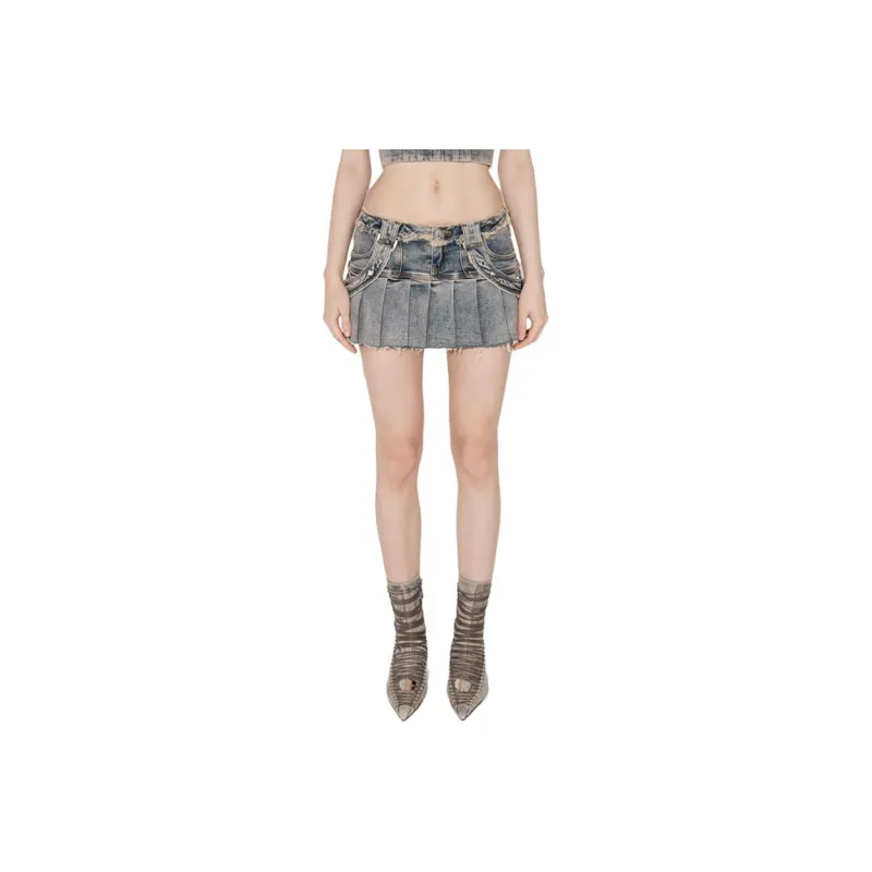 Misbhv X Esther Yu Yu Shuxin Co-authored Series Denim Short Skirts Women's Denim Blue-0