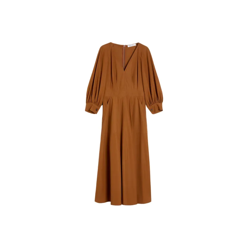 MaxMara Long Sleeved Dress Women's Brown-0